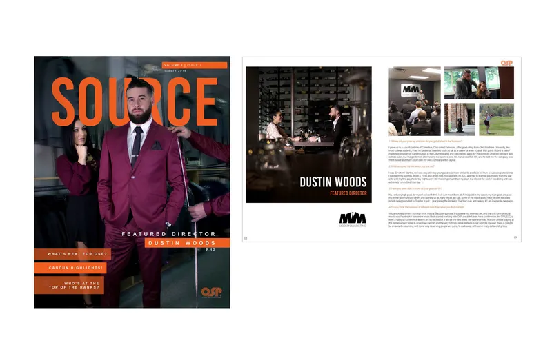 Source magazine editorial feature spread
