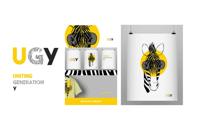 Uniting Generation Y UGY zebra poster and brand identity